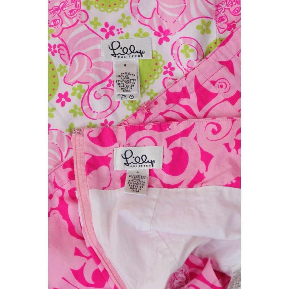 Sz 4 Lilly Pulitzer Princess Pink Halter Top & Wrap Skirt Matching Set GUC - Picture 6 of 7